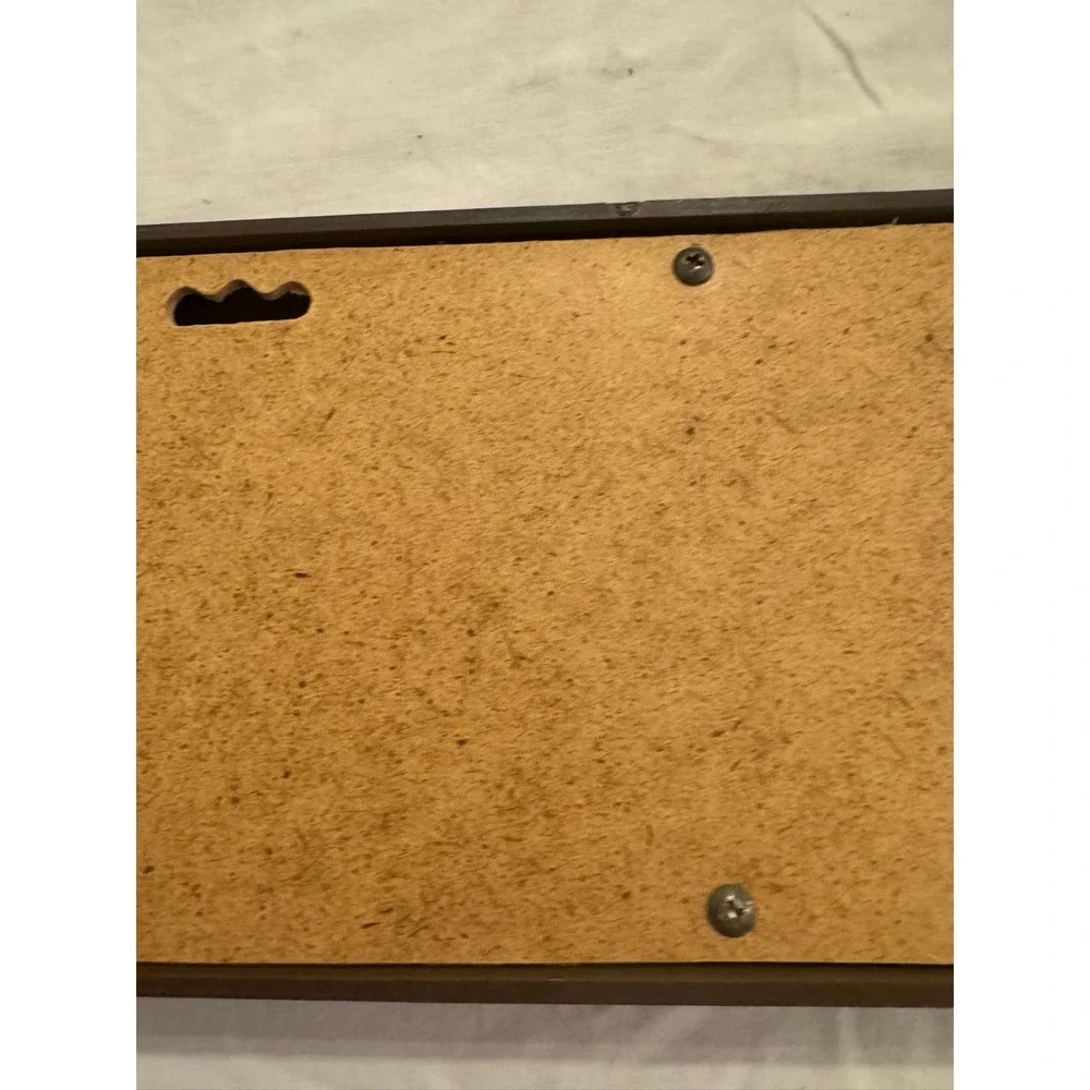 Vintage Hollywood Regency Faux Bamboo Wall Mirror Brown Chinoiserie 14x5.5 inch